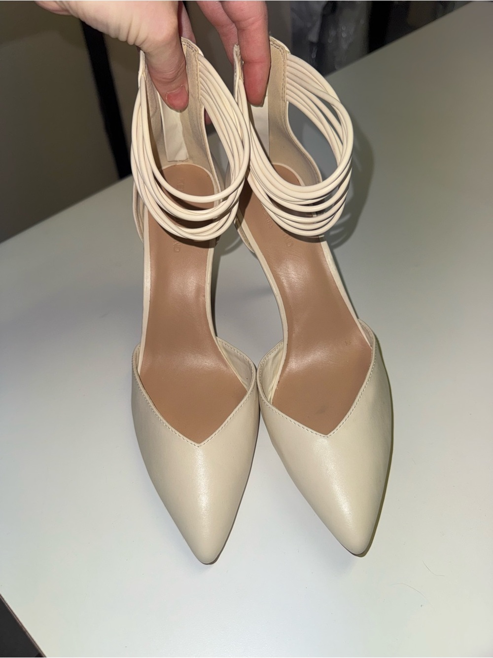 Pointed Toe Ankle-Strap Pumps